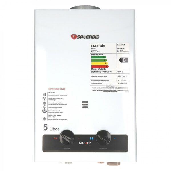 Calefont 5 Lt (tiro Natural) Ionizado Master Splendid