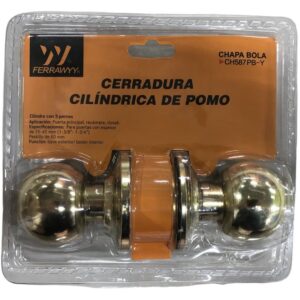 Cerradura Pomo Of/dorm Dorada Ch5791pb-y Ferrawy