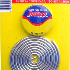 Soldadura Estaño 1 Metro + Pasta Indepp 10g C/u