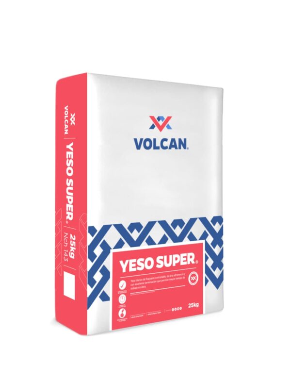 Yeso Super Volcan Saco 25 Kg.