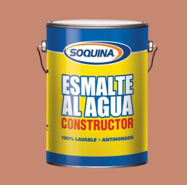 Esmalte Agua Guayaba Constructor Galon Soquina