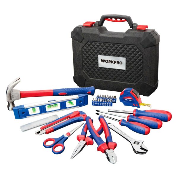 Set Herramientas+caja Plastica Hogar 28pzas Workpro