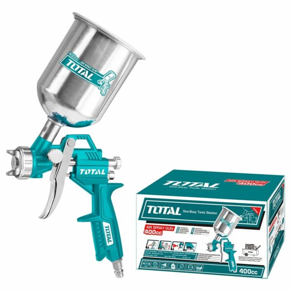 Pistola P/pintar 400cc Ancho 180-250mm Carga Superior Tat10401 Total