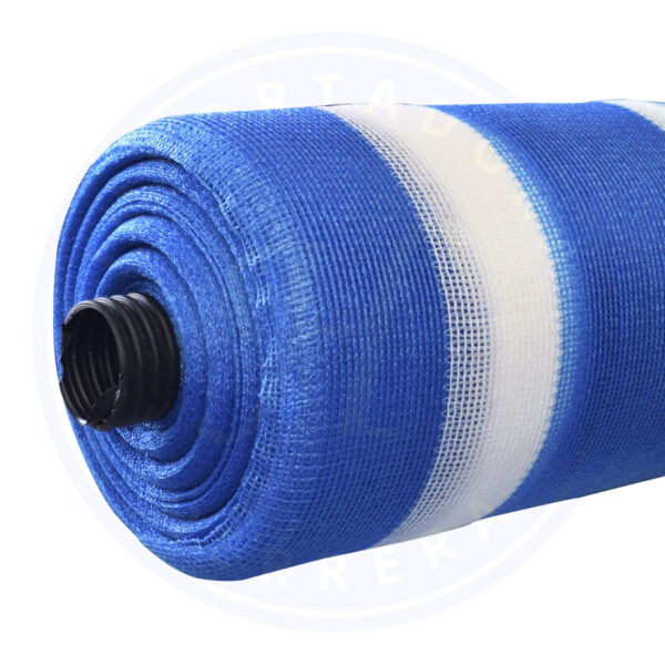 Malla Raschel Azul/bco 4.2 x mt Lineal 80%