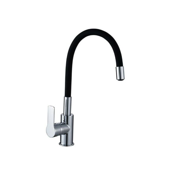 Monomando Lavaplatos Cuello Flexible ( Negro ) Aquakit
