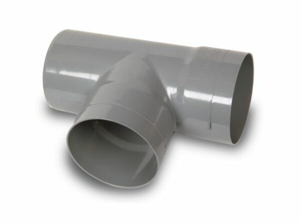 Tee Pvc 75x75mm Gris