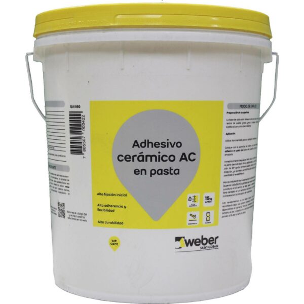 Adhesivo Ceramica Pasta 15 kg Tineta (ac) Weber