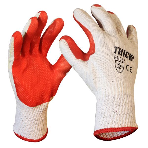 Guante Forestal Blanco/rojo Thick En388