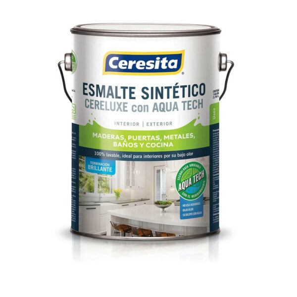 Esmalte Sintetico Cereluxe (aquatech) Blanco Litro Ceresita