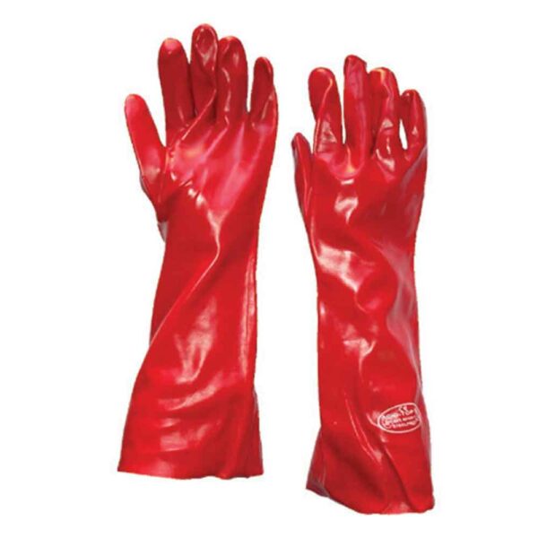 Guante Pvc Rojo Largo