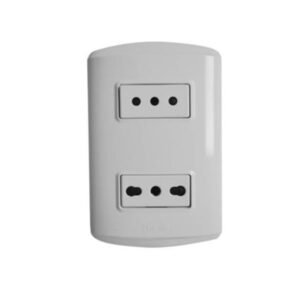 Enchufe  Embutido  Doble 10 - 16 Amp Blanco Bticino