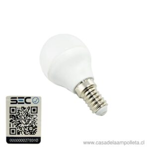Amp. Led Bola 6w. Rosca E-14