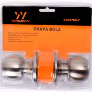 Cerradura Pomo Of/dorm Acero Inox Ch587ss-y  Ferrawy