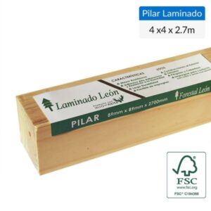 Poste Cepillado Laminado 89x89x2.7
