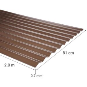 Policarbonato Acanalado Bronce 0,7x81x2.0mts