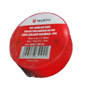 Huincha Aisladora 5mt Roja  Wurth