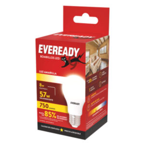 Ampolleta Led 8w Equivale A 60w  Luz Fria Eveready